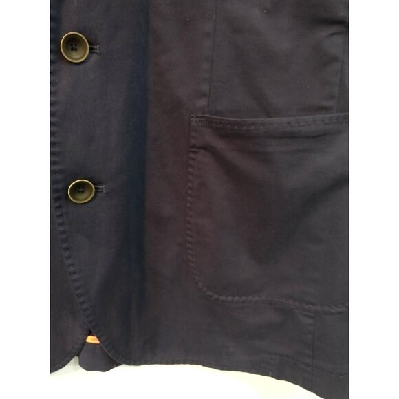 Robert Graham Men's Blazer Jacket Cape South 3-Button Navy Blue Cotton - 40 NWT - Picture 4 of 13